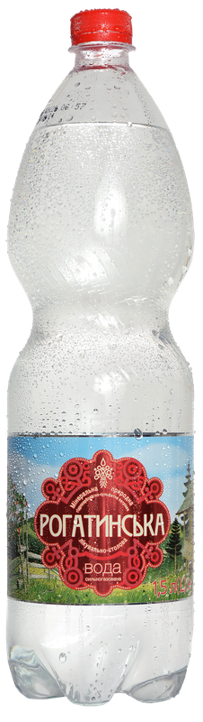 Вода мінеральна лікувально-столова РОГАТИНСЬКА сильногазована, 1,5л